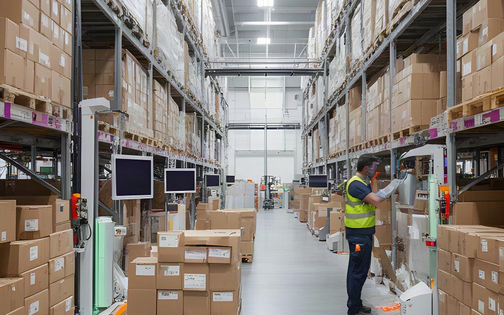 Hochregallager von Müller & Meier Verpackungsbau GmbH mit Kartonverpackungen und digitaler Lagerverwaltung in Bülach